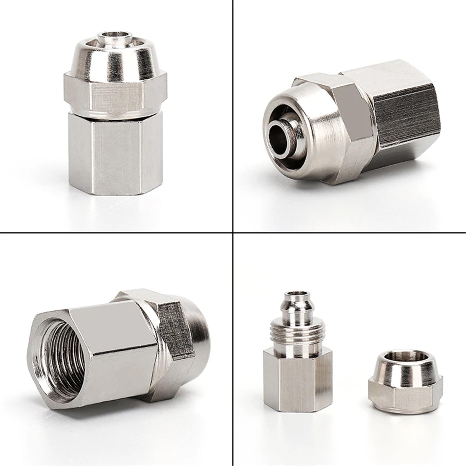 Miedziane złączki pneumatyczne KPL OD 4 6 8 10 12 mm gwint 1/8 3/8 1/2" 0.6 cm złącze węża złącza rurowe 1 szt. (8-04)