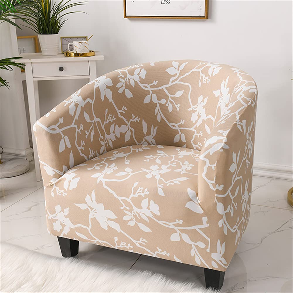 Highdi Copripoltrona Elasticizzato Stampa Natale Rosso, Chesterfield 1 Posto, Poltrona de Club Copridivano Universale Lavabile Rimovibile per Bar Soggiorno Camera da Letto (Buon Natale