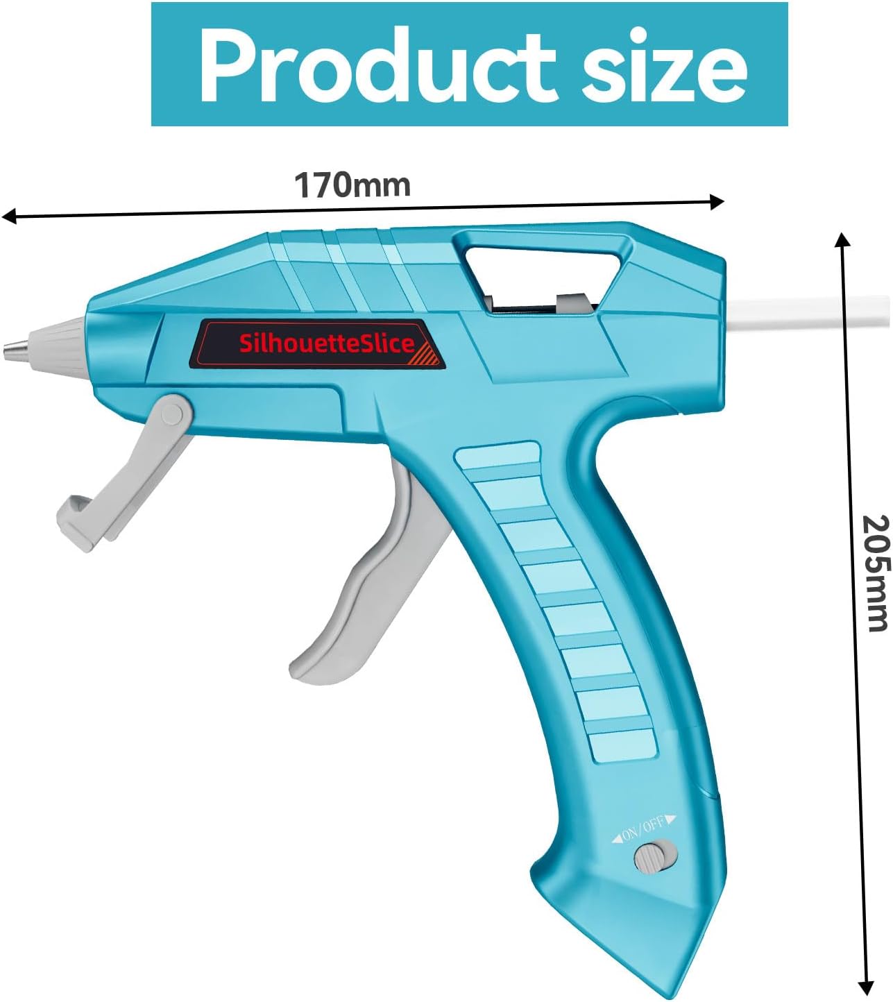 20W Cordless Hot Glue Gun, Quick Heat Glue Gun & 30-Stick Glue Stick Set, with Type-C Charger for Crafts, DIY Projects, and Home Repairs (Blue)
