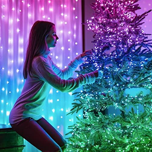 8m Twinkly Generation II Smart App Controlled Christmas Lights ( Alexa & Google Home Compatible ) - Waterproof Colour Changing Fairy Lighting (100 LEDs)