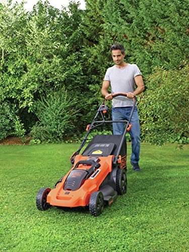 Black & Decker CLMA4825L2-QW Accugrasmaaier, 48 cm, 7 hoogtes, verstelbaar van 38 tot 100 mm, 2 accu's, 36 V, oranje, 48 cm - Afbeelding 3