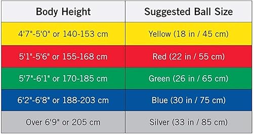 Miniatura 2 de THERABAND Exercise Ball, Stability Ball with Diameter for Athletes Standard Fitness for Posture, Balance