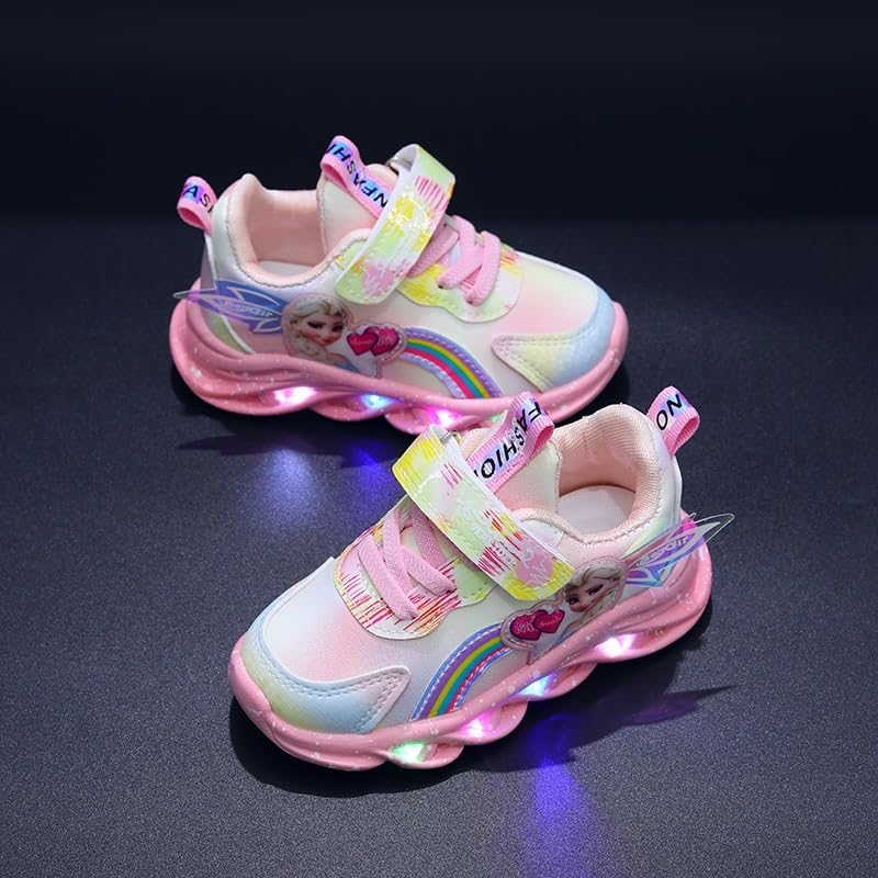 Kids' Luminous Light-Up Sneakers, Non-Slip & Breathable Girls Sport Shoes LED Flashing Running Trainer Indoor and Outdoor2