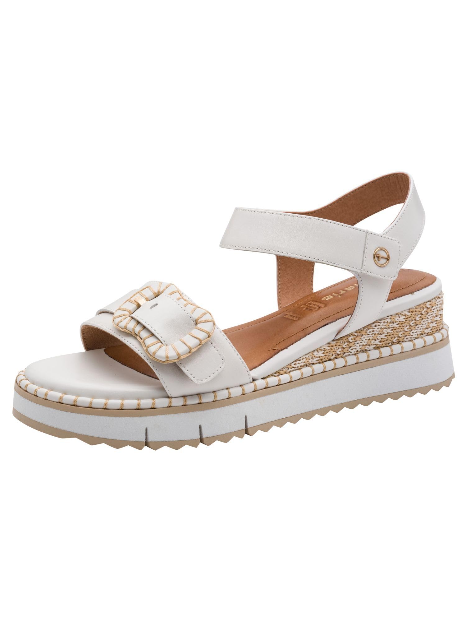 Tamaris Women’s sandal with wedge heel white 5 UK