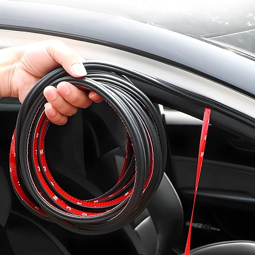 Miniatura 7 de Tira de sellado para puerta de coche, tira de protección de borde de goma con 5 agujeros para puerta de auto, tira adhesiva autoaislante para