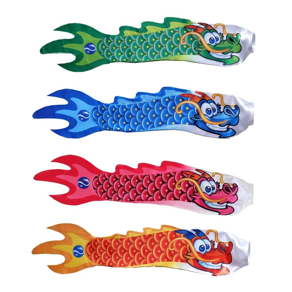 STYLEHEAVEN 4Pcs Chinese Dragon Mark Outdoor Windsock Carp Streamer Hanging Decor|Home & Garden|Yard, Garden & Outdoor Living|Garden D?©cor|Windmills & Wind Spinners-image-35