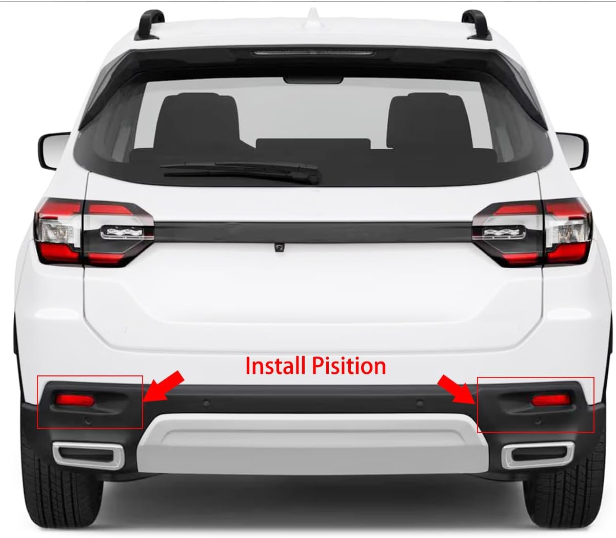 Beautost Fit For Honda New Pilot 2025 2026 Rear Fog Light Cover Trims (Chrome)