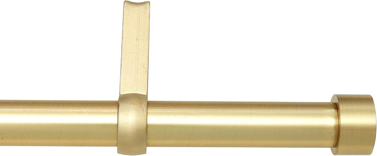 Umbra 245976-104-REM Cappa Curtain Rod – 1-Inch Drapery Rod Extends from 66 to 120 Inches, Includes 2 Matching Finials, Brackets & Hardware, Brass, 66 to 120-inches : Home & Kitchen