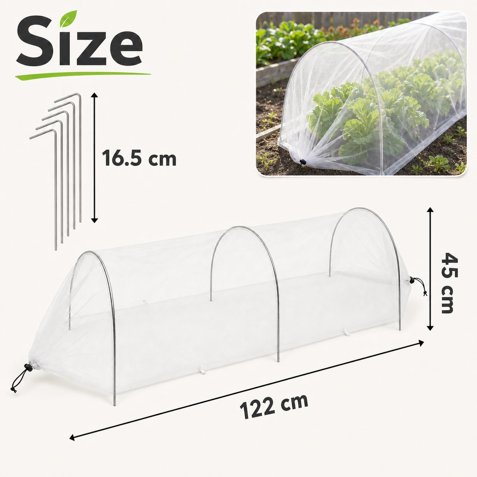 Red De TúNel De Cultivo De JardíN,Invernadero De TúNel para Plantas,TúNel para Plantas,Fijado De Forma A Salvo,para Proteger Las Hortalizas De Insectos O PáJaros