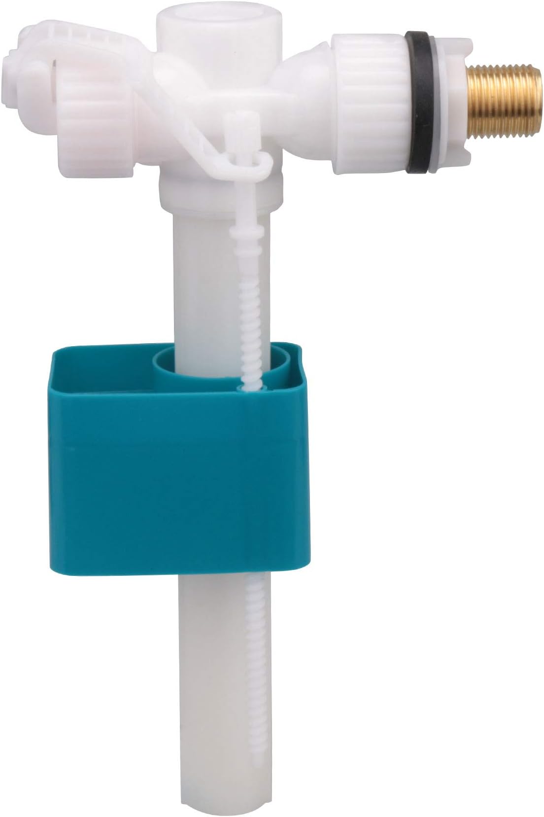 White Silent Side Inlet 1/2BSP Side Entry Fill Valve Brass Thread for Side Entry Toilet Cisterns