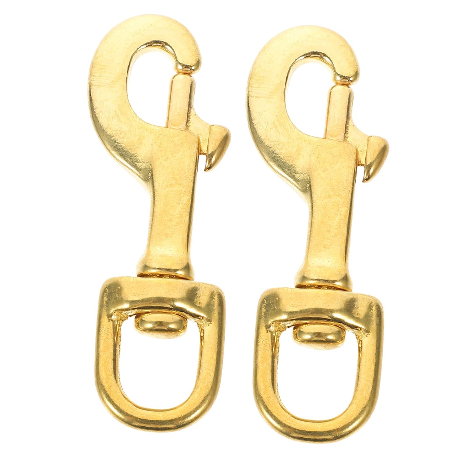 2pcs Brass Swivel Snap Hooks for Keychains Bags and Crafts Trigger Clips for Easy Attachment and Tethering for Projects and Accessories