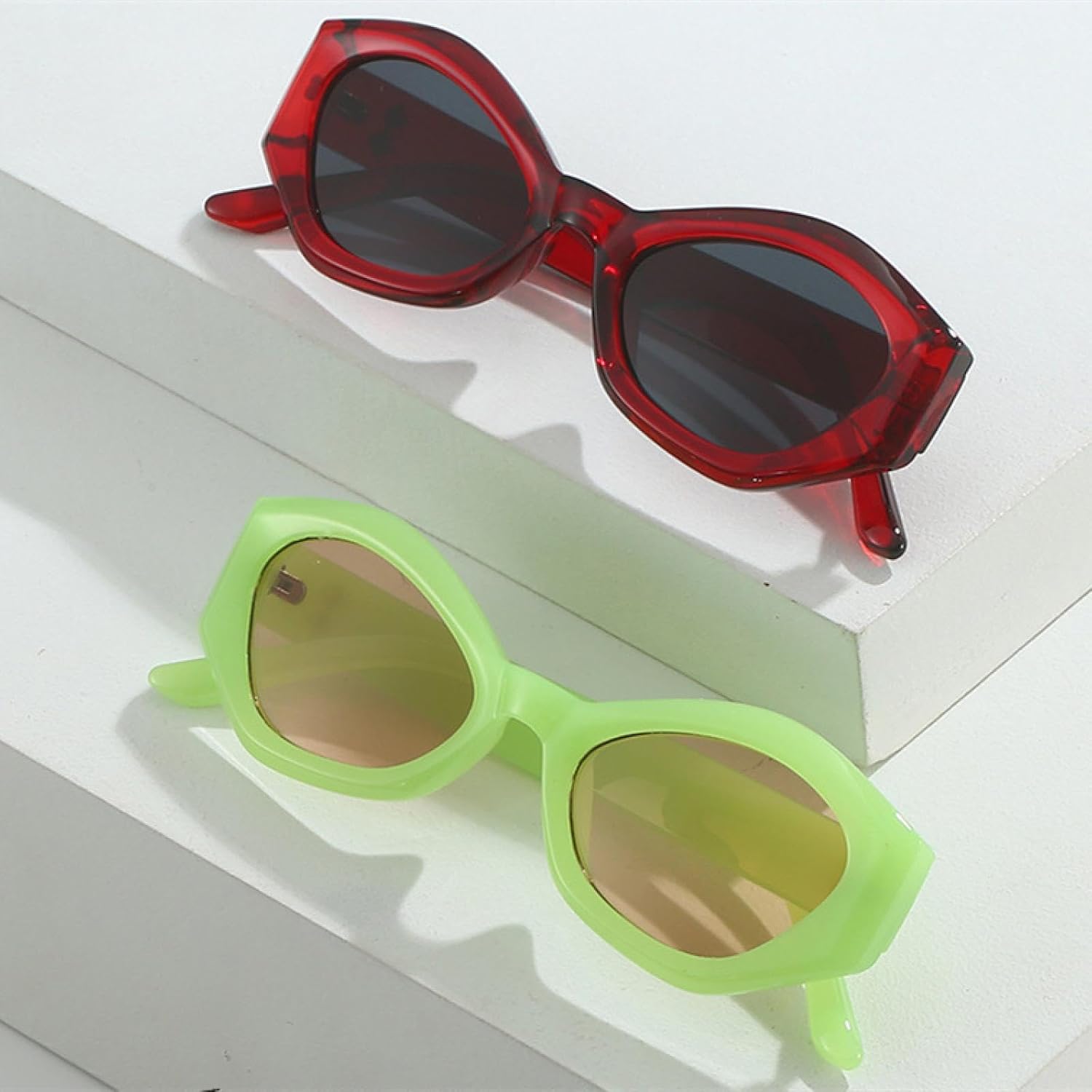 Trends Diamonds Cat Eye Sunglasses for Women Men Punk Multicolor Uv400