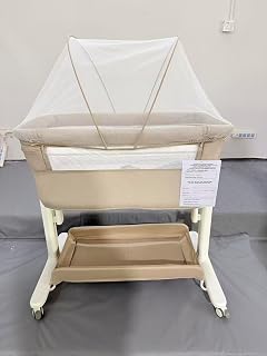 Electric Bassinet for Baby 0-6 Months, Atuo Rocking Bassinet, Khaki