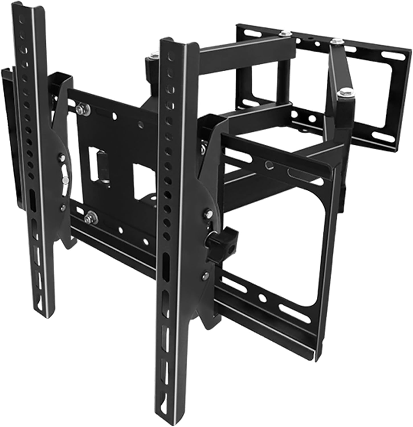 Full Motion TV Wall Mount for 32–65 inch TVs, Dual-arm Heavy‑Duty Steel Bracket, VESA 600×400, tilt ±15°, Swivel ±65°, Home Theater, Office use