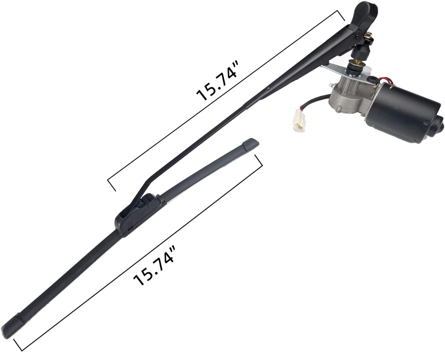 Electric UTV Windshield Wiper Kit, 12V Electric Motor, Universal Power Wiper Kit (90° Wipe Sweep) with Washer Pump Kit for Polaris Ranger RZR 800/900/1000, Can Am Commander, Honda Pioneer, Kawasaki