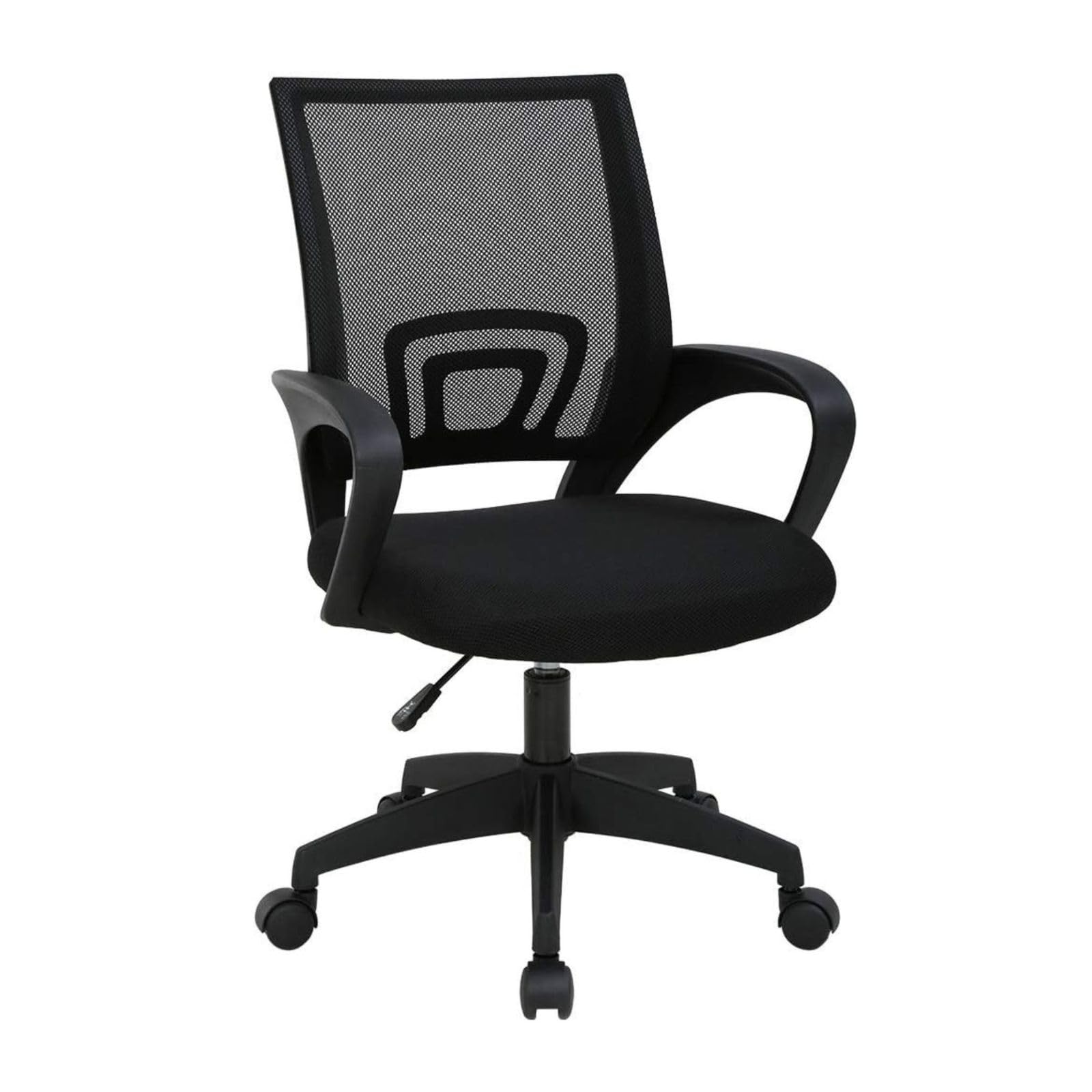 DASCK Pack 2 Sillas Oficina Ergonómicas – Malla Transpirable, Altura Ajustable, Ruedas 360°, Base Negra, para Oficina y Home Office - Color Negro