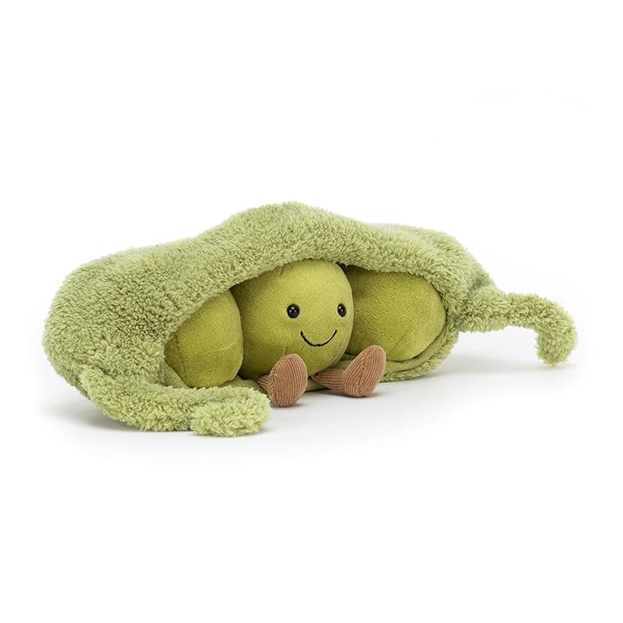 廃盤品 ジェリーキャット Pea in a Pod えんどう豆のさや Amazon.co.jp: Jellycat Vivacious 野菜エンドウ豆のぬいぐるみ