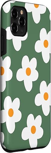 Miniatura 3 de iPhone 11 Pro Max Retro 60s flor vintage patrón floral verde salvia Groovy Case