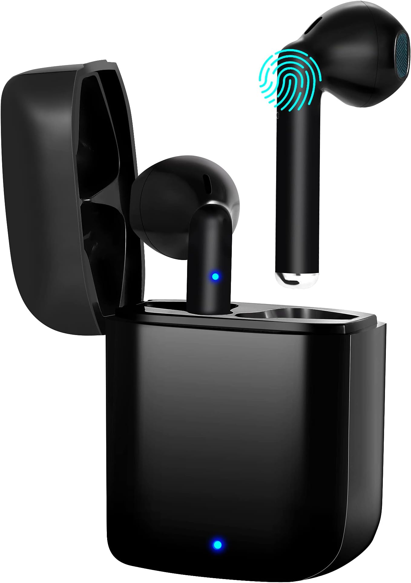 Coolwin Wireless Earbuds Bluetooth 5.0 Headphones Mobile Charging Case,IPX5 Waterproof,3D Stereo Air Buds in-Ear Ear Buds Built-in Mic,Pop-ups Auto Pairing Airpod Android iPhone Apple Earbuds White