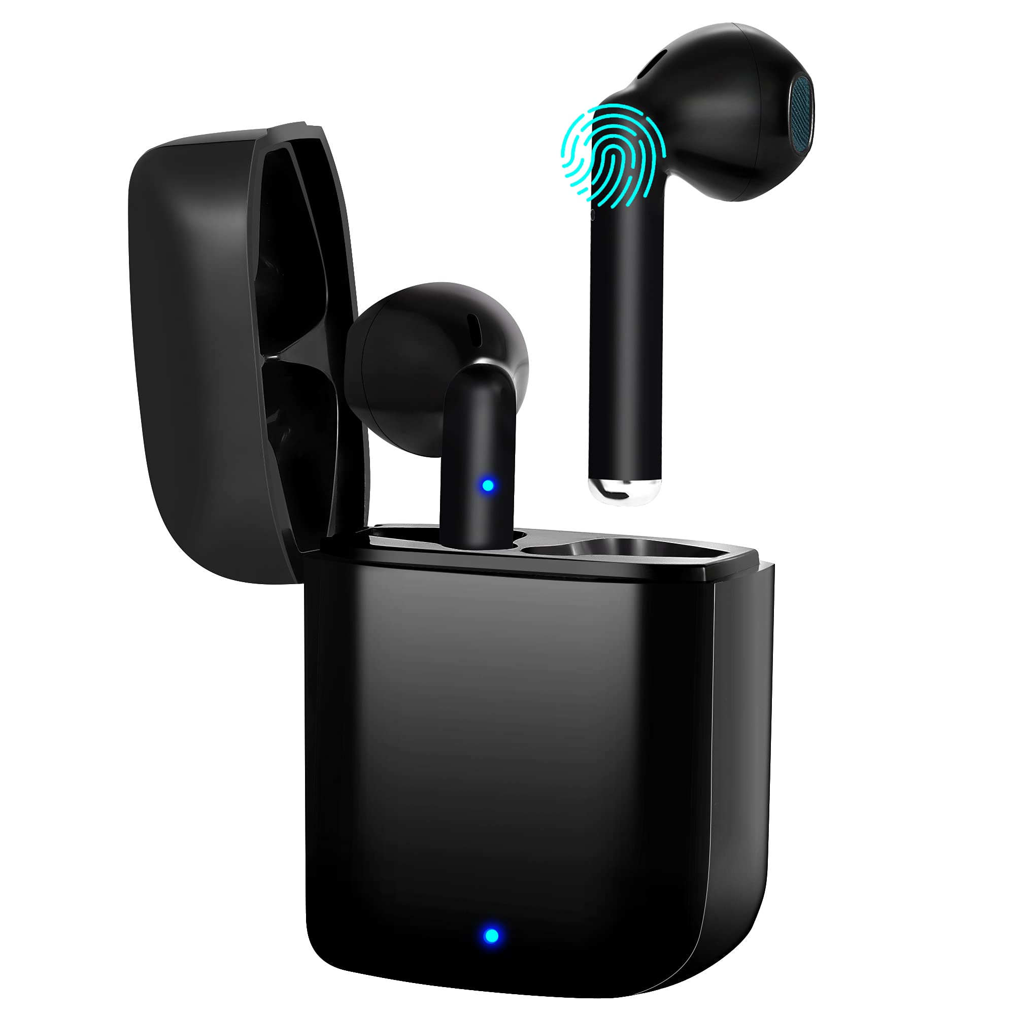 Coolwin Wireless Earbuds Bluetooth 5.0 Headphones Mobile Charging Case,IPX5 Waterproof,3D Stereo Air Buds in-Ear Ear Buds Built-in Mic,Pop-ups Auto Pairing Airpod Android iPhone Apple Earbuds White