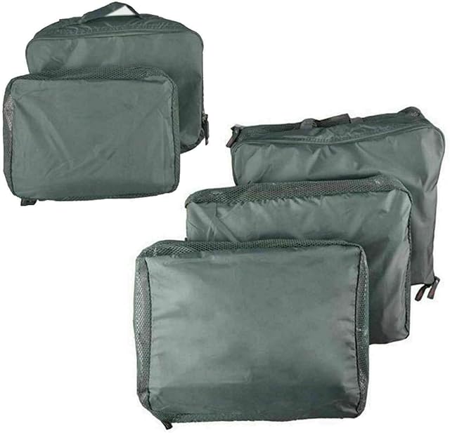 ADEPTNA 5pcs Premium Travel Luggage Organiser Set Perfect Travel Organiser Packing Cubes for Suitcases - Dustproof Washable Prevents Bacterial Growth and Smell Reduction