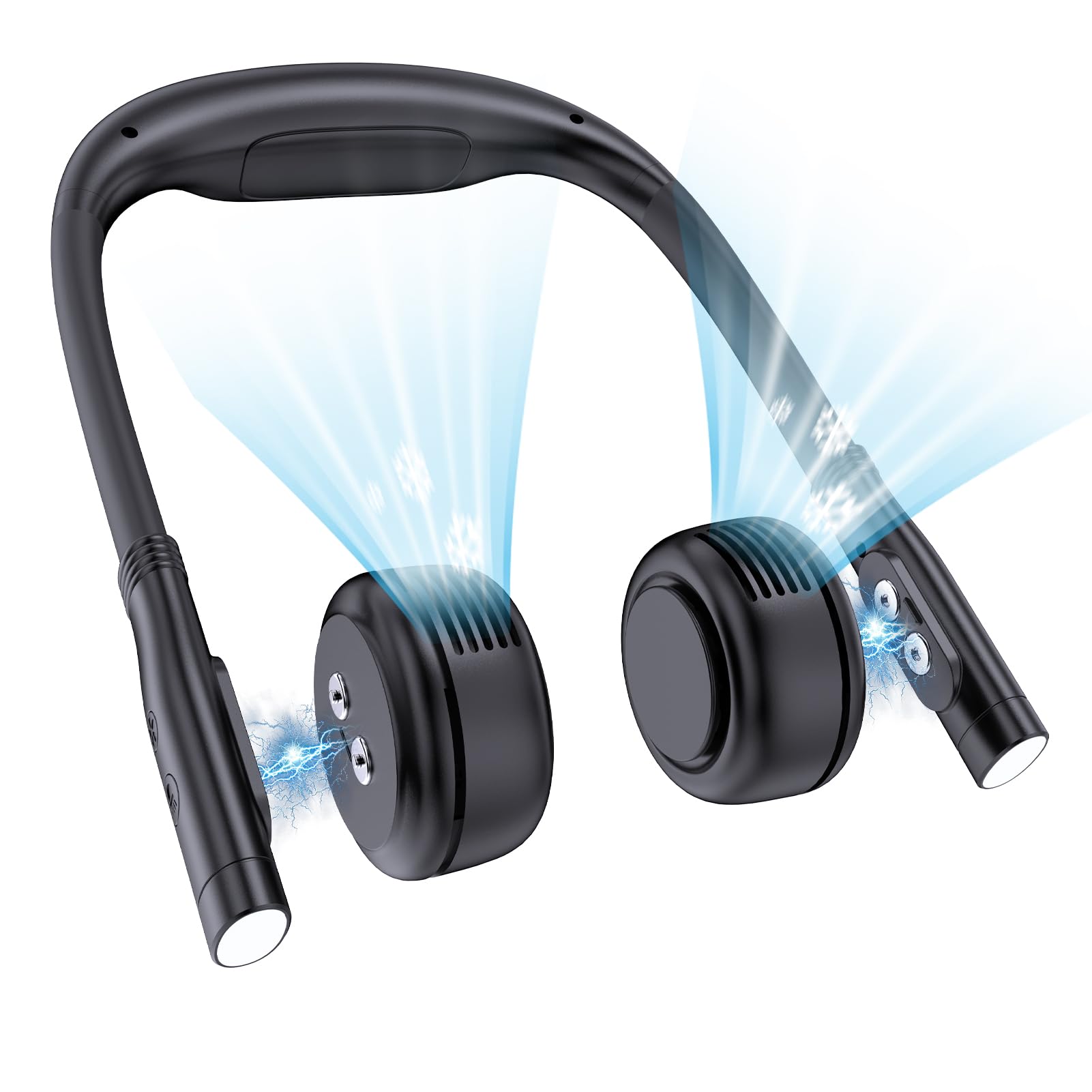 Mini Ventilateur Brumisateur Portable USB - 5 Vitesses, Rechargeable, Pliable, Avec Cordon Cou