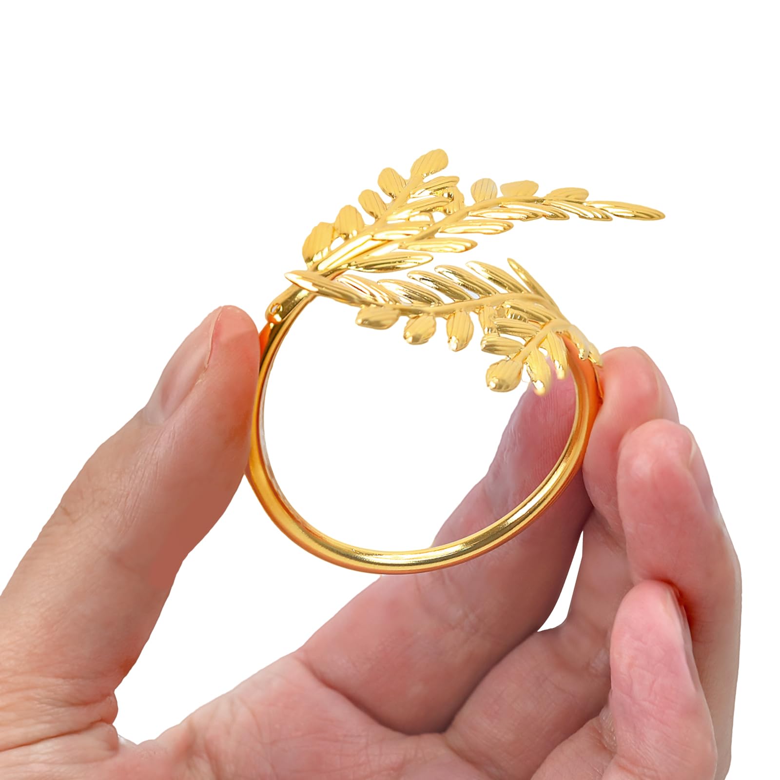 Set di 24 portatovaglioli in metallo color oro, per tavolo da pranzo e feste