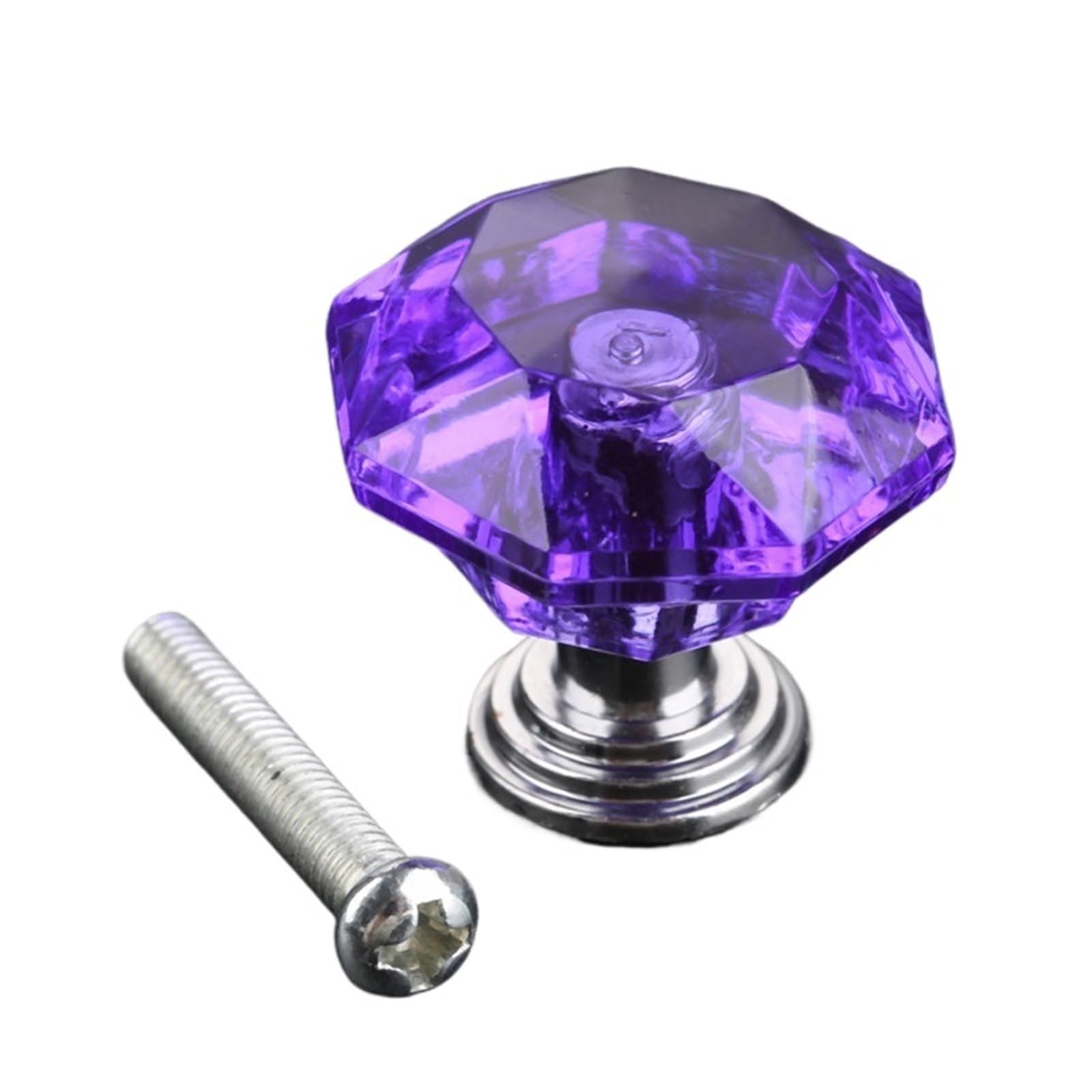 DCUIPG 10pcs 24mm Crystal Cabinet Door Knob for Dresser Drawers