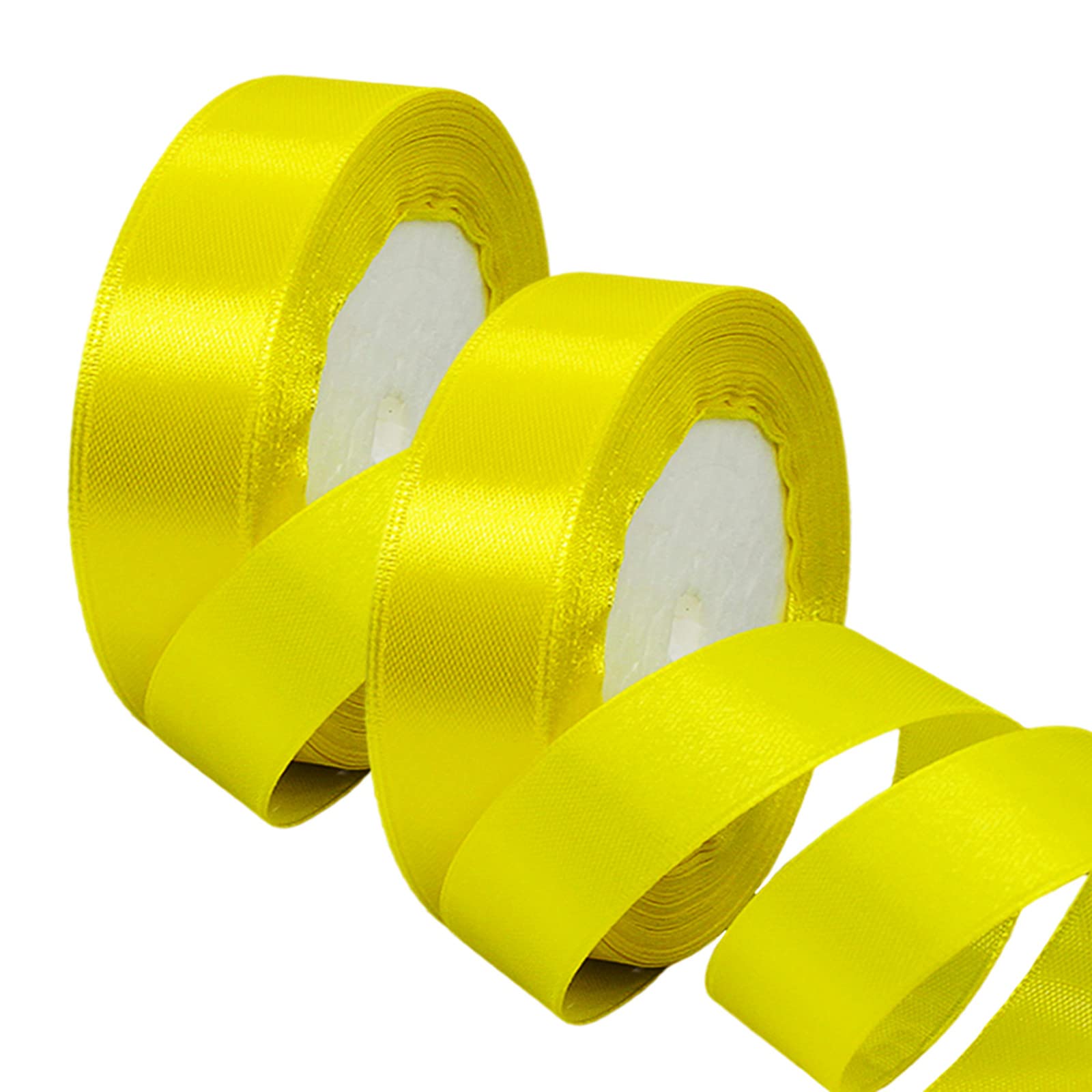 50mm Wide White Ribbon Thick Wedding Car Ribbon 22m, 2 inch Thick White Satin Ribbon for Gift Wrapping Wedding Car Christmas Birthday Cake Hair Bow Florist Bouquet Crafts Decorations — view 133