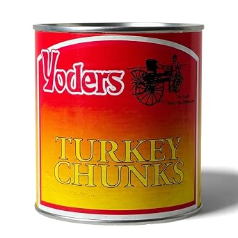 Yoders Canned Turkey Chunks 10 Year Storage, 28 oz, Single Can