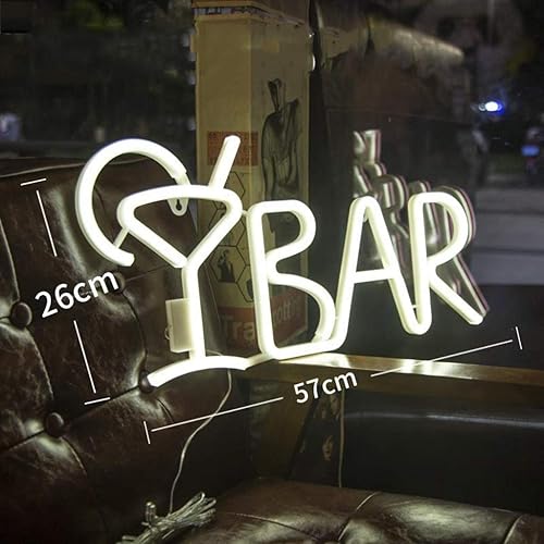 Miniatura 5 de QFFL Paneles de luz led inteligentes Led BAR Neon Business Light con diseño de agujero colgante USB o batería para ejemplo Shop Windows Shop Door