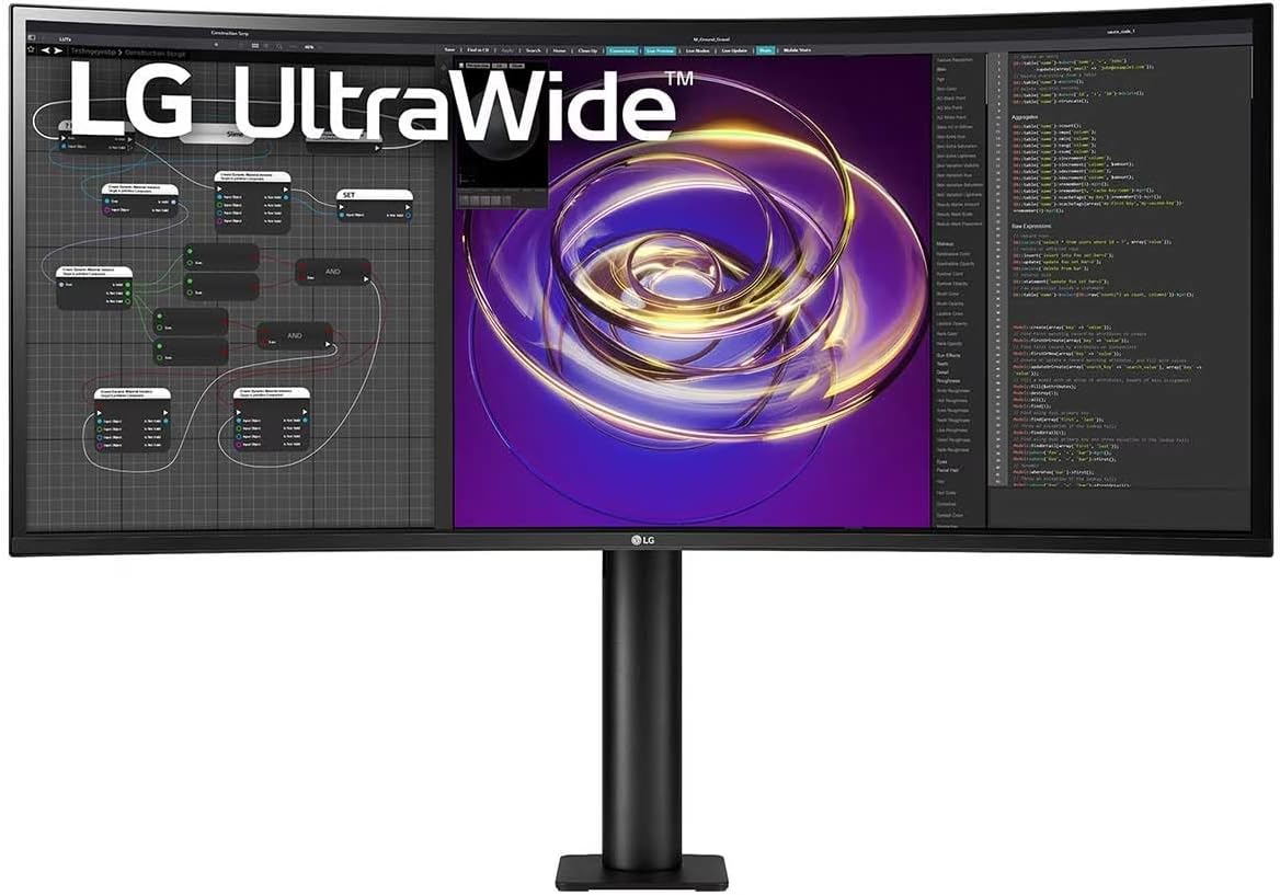LG 34BP88CN-B 34 21 9 QHD UltraWide Curved Ergo Monitor