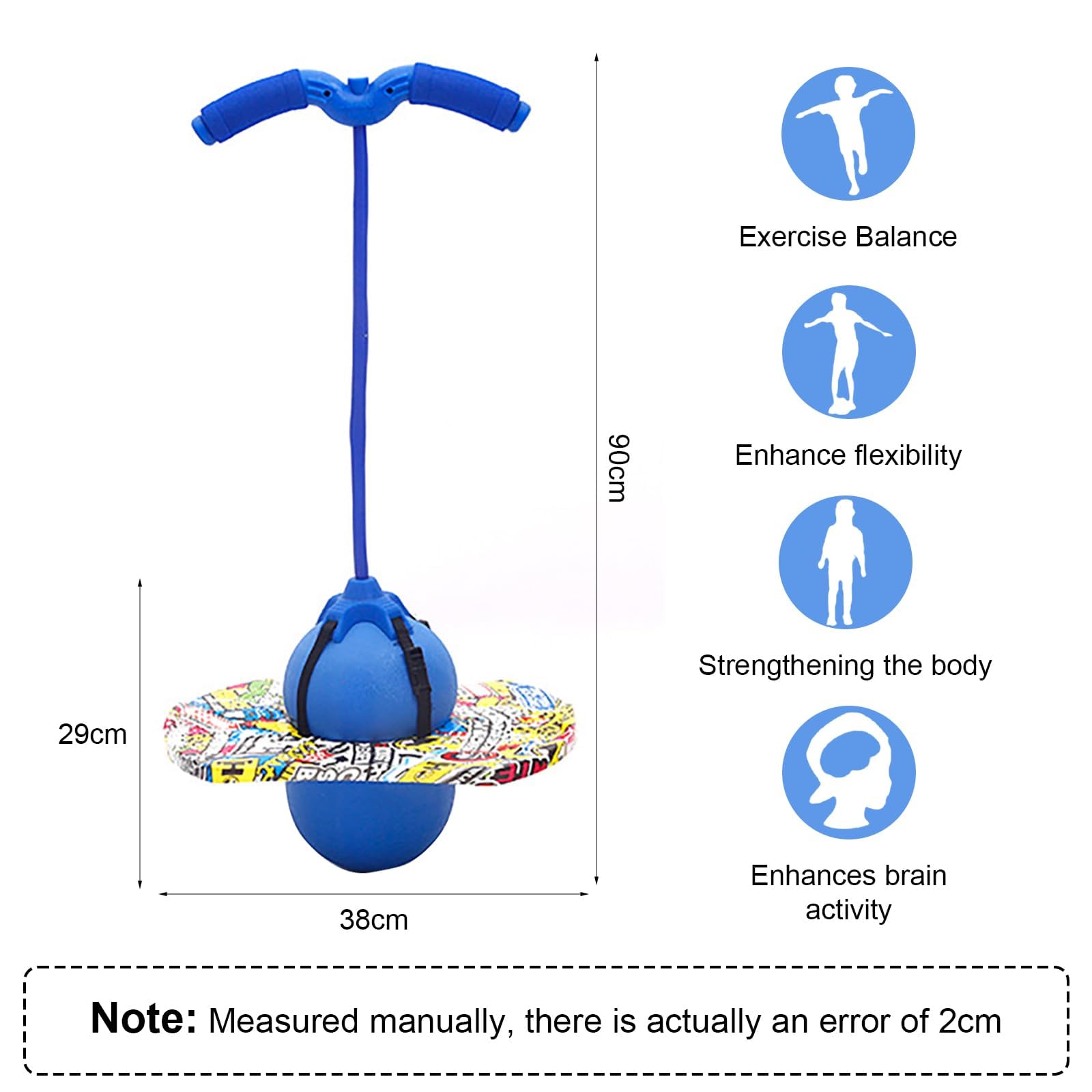 Pogo Stick Per Bambini E Adulti - Giocattolo Per Saltare, Capacità Di Carico 100 Kg, Per Allenare Equilibrio E Coordinazione, Materiale Resistente