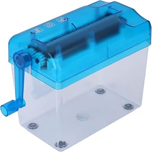 Manual Paper Shredder 3mm Strip Cut Portable Documents Paper Cutting Tool for Home Office School