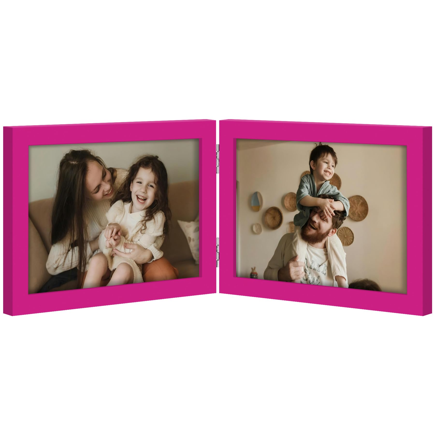 decorUhome Double 7x5 Picture Frame Horizontal, Magenta โ image 1