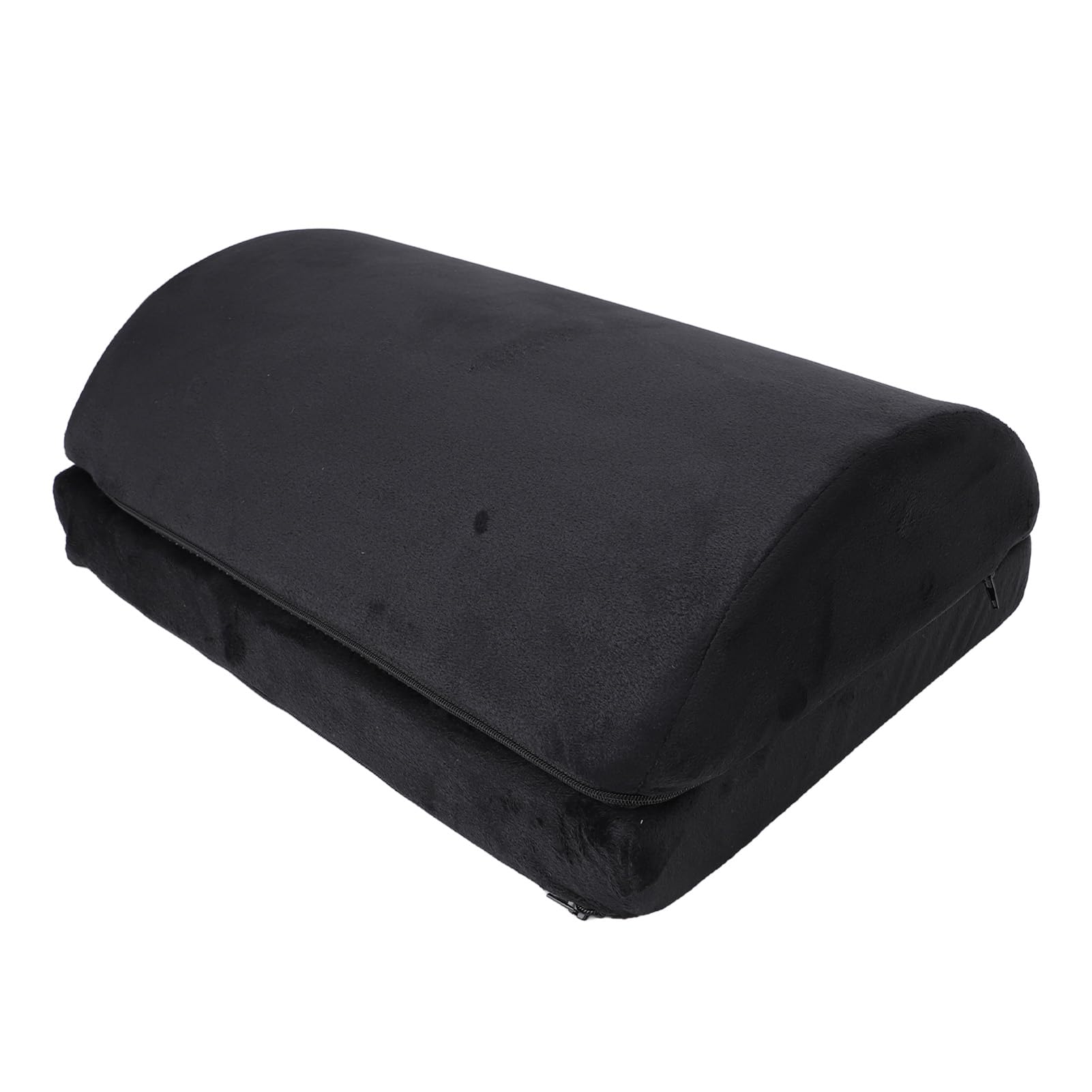 Kikumi Reposapiés, Negro, Ergonómico, Reposapiés de Medio Cilindro Regulable en Altura Hecho de Espuma con Memoria de Alto Rebote para la Oficina