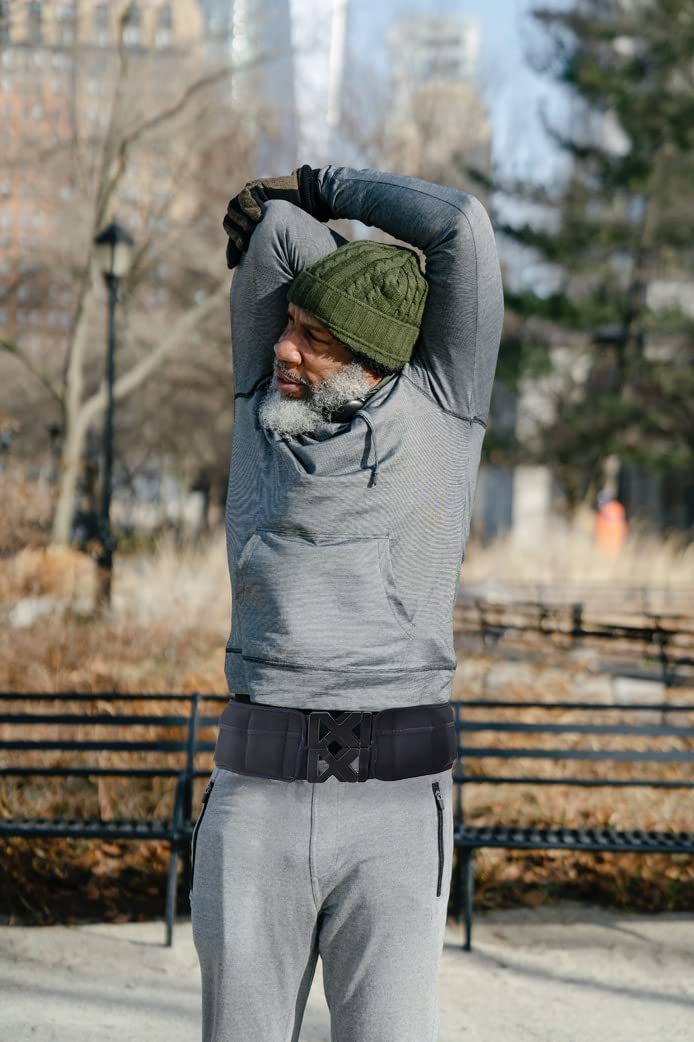 Obciążony pas fitness – chodzenie, bieganie, pas treningowy z regulowanymi ciężarami do 4,5 kg, technologia chłodzenia, uniseks