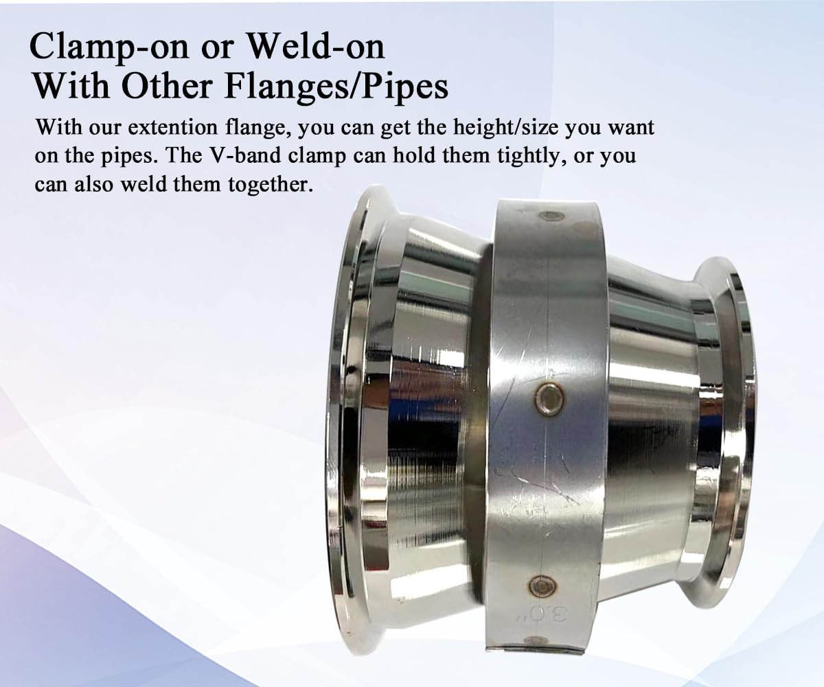4" V band Exhaust Clamp w/Exhaust Flange
