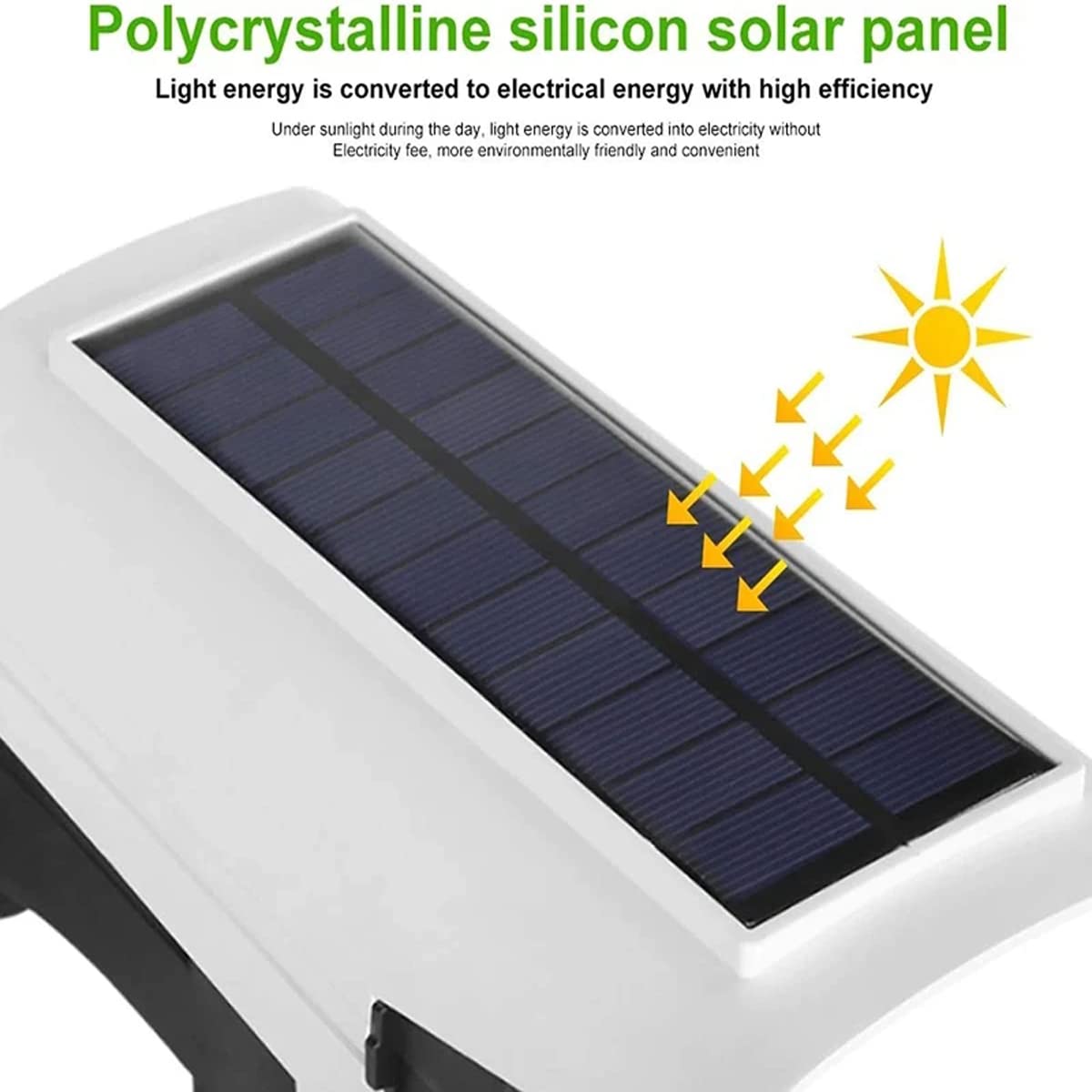Zasilanie baterią słoneczną, fałszywa kamera bezpieczeństwa, atrapy kamer, zewnętrzne monitorowanie symulacji światła słonecznego LED Solar Body Indukcja ścienny czujnik ruchu Spotlight,2pcs