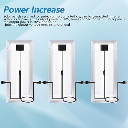 Miniatura 7 de SCCCF Kit de ventilador solar DC de 10 W, resistente a la intemperie, gabinete de 12 V, ventilador de 4.724 in, adecuado para gallinero,