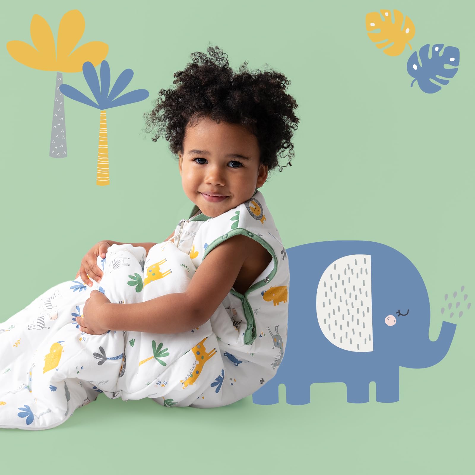 schlummersack Baby Kinder Schlafsack Übergang | annehmbare Ärmel, leicht gefüttert, Sommerschlafsack, 1.0 Tog