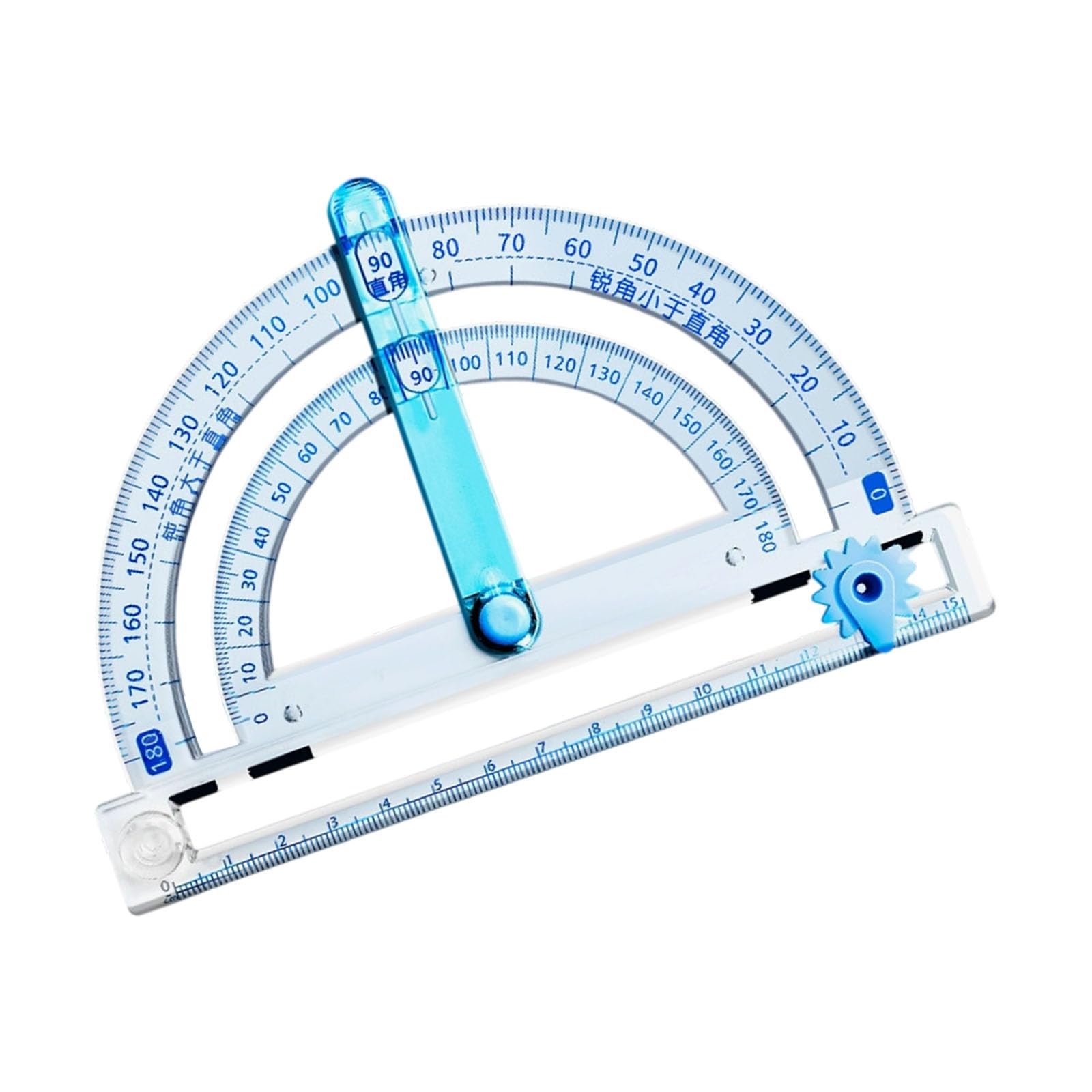 HGENAHGTF Multifunctional Protractor with Adjustable Circular Drawing Ruler and Angles Ruler for Architect Student Drafting Student Geometry Tool