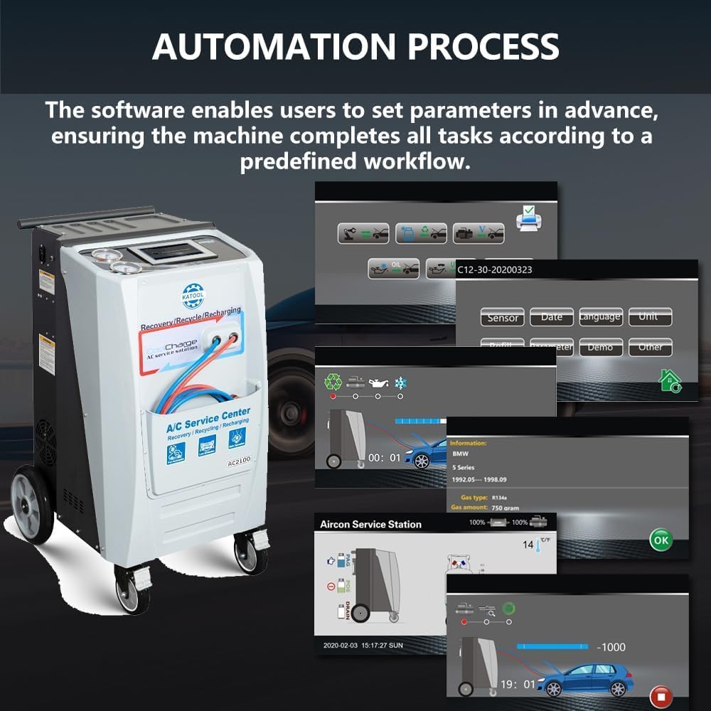 R1234YF/R134A Refrigerant Recovery Recharge Machine Fully Automatic Automotive Air Condition AC2100 Machine Binary Choice AC Machine