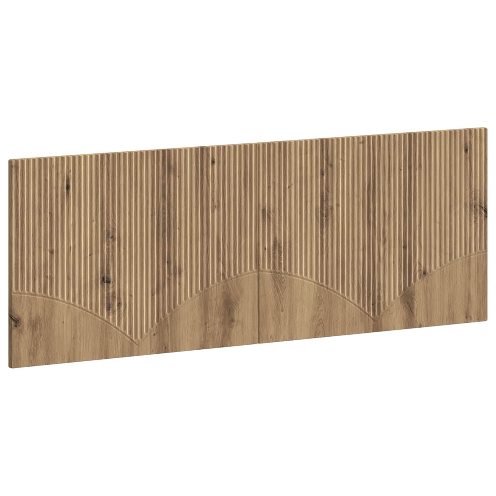Tête de lit murale 140 cm en bois de chêne Artisan