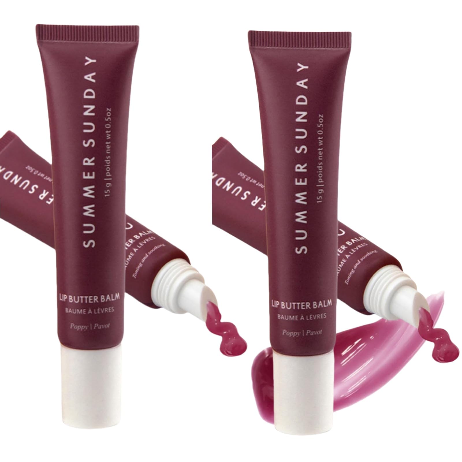 Summer Friday Lip Balm, Summer Sunday Lip Butter Balm Moisturizing Natural Lip Balm, Tinted Lip Balm Lip Mask, Locks in Moisture, Moisturizes and Brightened, Lip Care for Dry Lips Chapped Lips