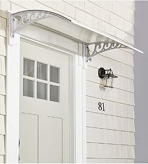 The Lakeside Collection White 47.5" Window Awning or Front Door Canopy - Shield from Rain and Snow