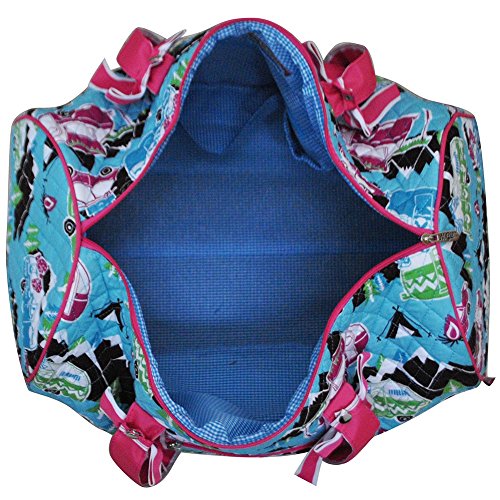 NGIL Happy Camper Print Large Quilted Duffle Bag4