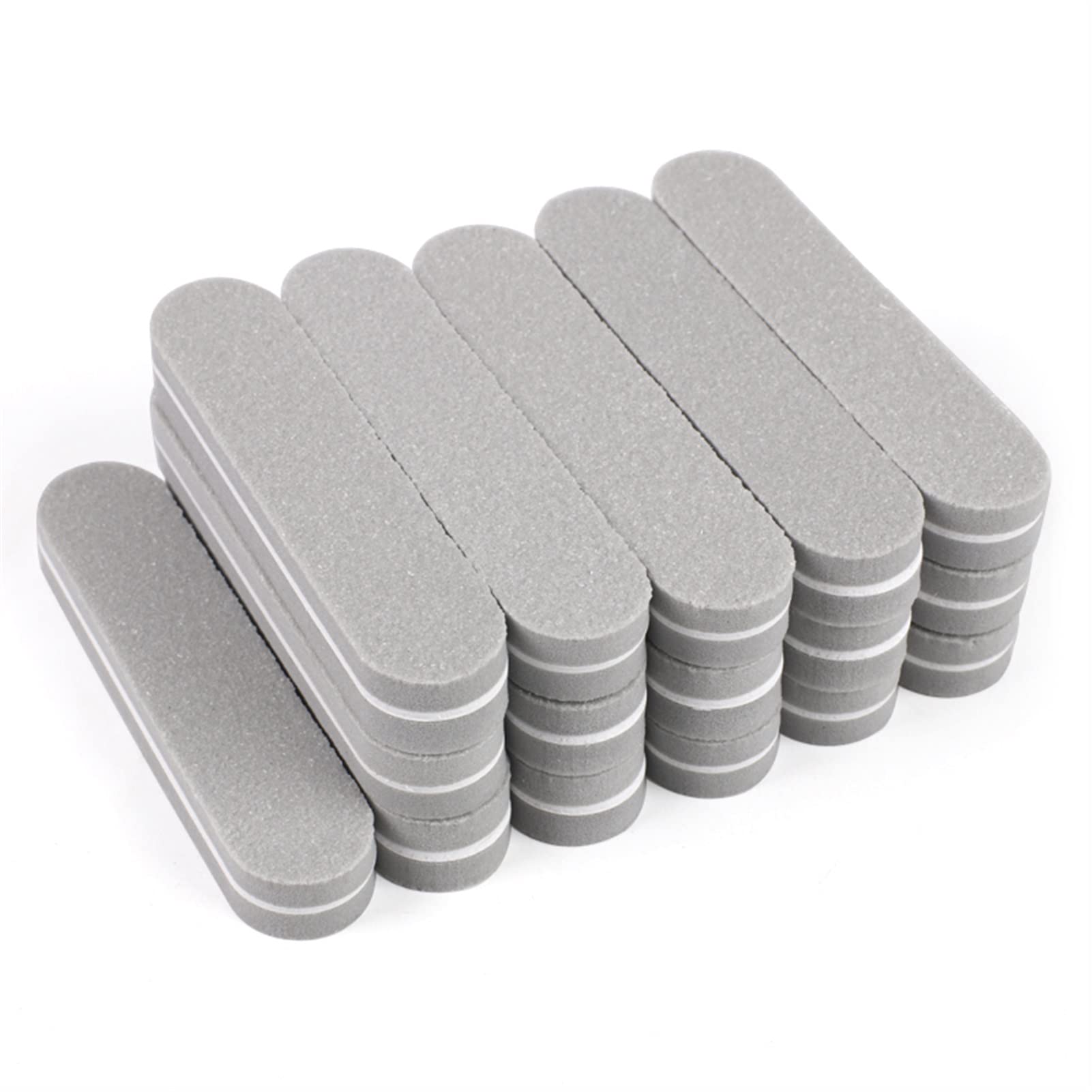 GENGGENG YEJIANGHUA 50Pcs/set Grey Sponge Mini Nail Buffer File Sanding Block Grinding Limas Gel Polishing Washable Files Manicure Nail Art Tool Natural