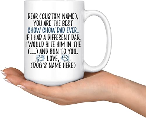 Miniatura 3 de Chow Chow Chow - Taza personalizada para papá, Chow Chow Chow para hombre, taza para perro Chow Chow Dog Daddy para dueños de perros, taza para