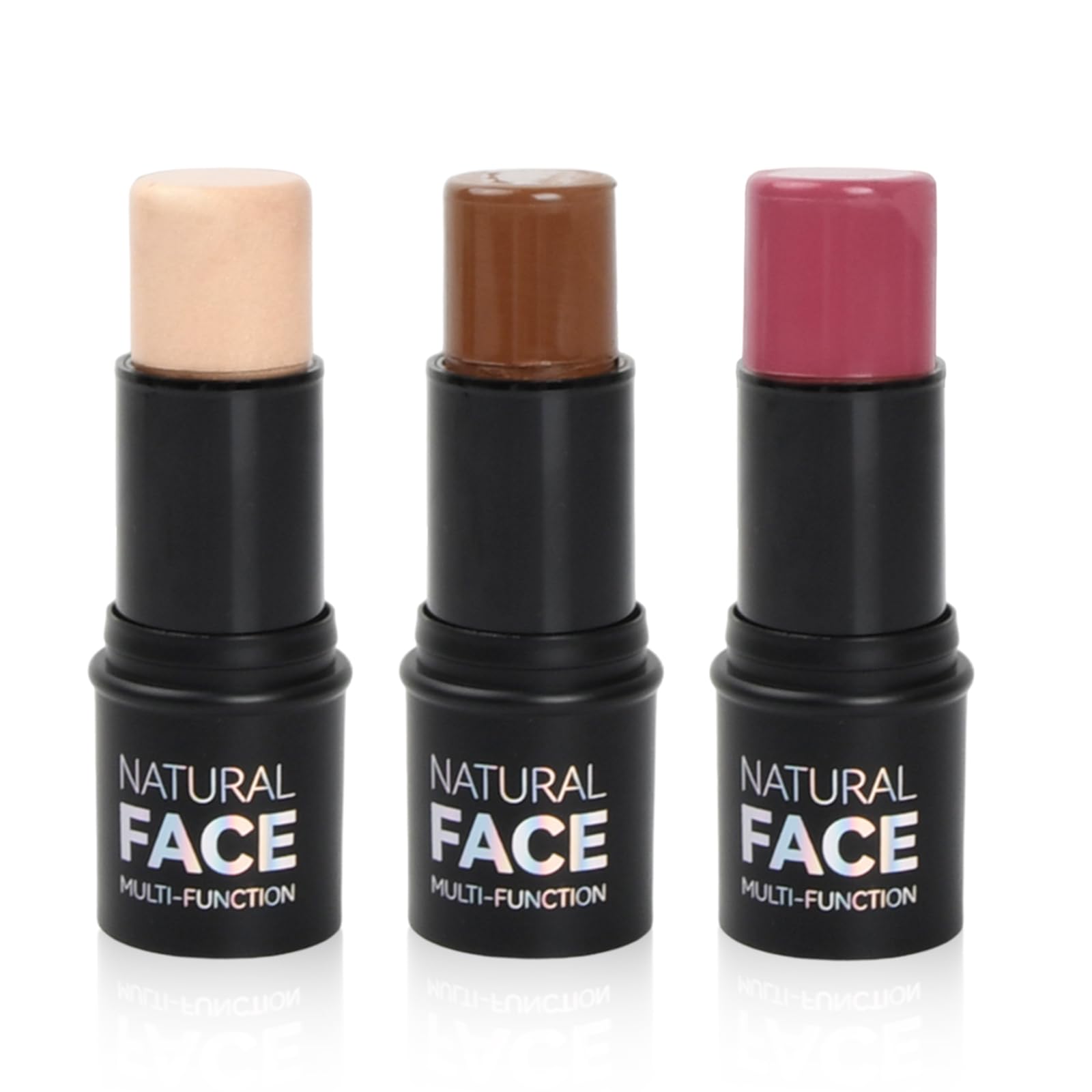 Contour Highlighter Blush Sticks – 3er Set, Creme-Stifte Zum Konturieren, Highlighten & Erröten